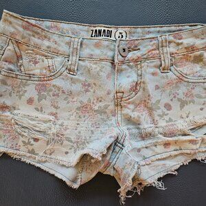 Zanadi Floral Denim Shorts